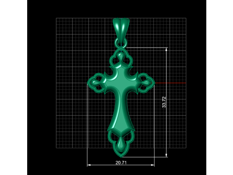CROSS STYLE PENDANT Modello di stampa 3D