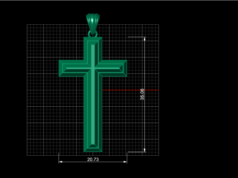 CROSS STYLE PENDANT 3D Baskı Modeli