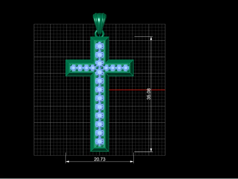 CROSS STYLE PENDANT 3D Print Model