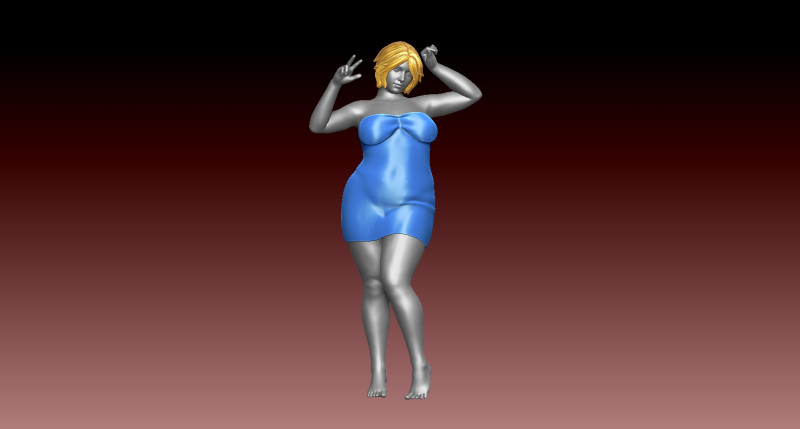 Woman 3D Print Model .c4d .max .obj .3ds .fbx .stl .blend 