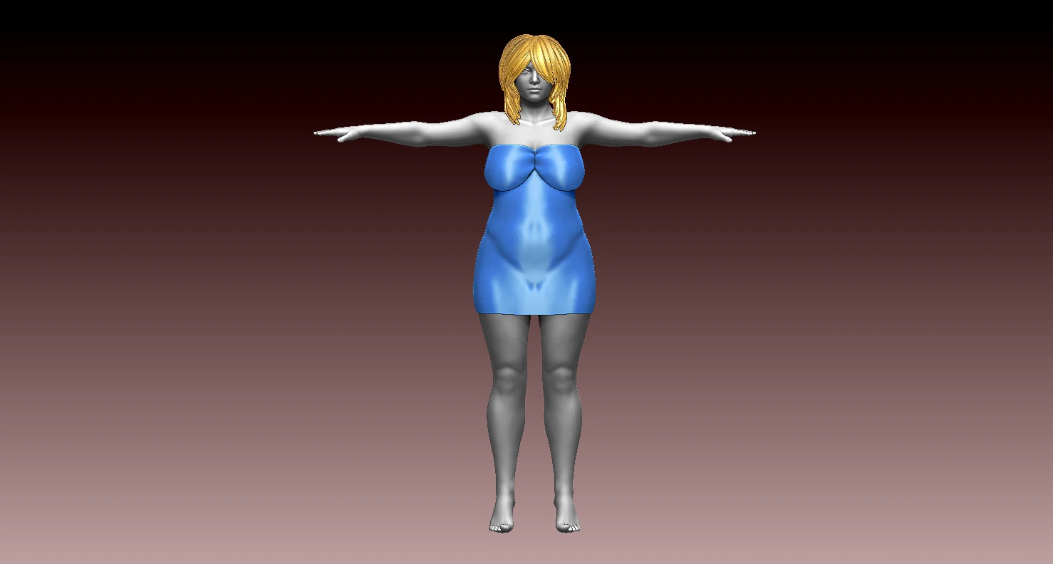 Woman 3D Print Model .c4d .max .obj .3ds .fbx .stl .blend 