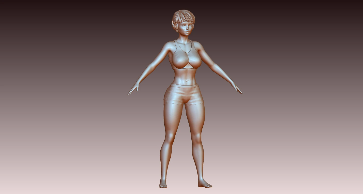 Woman 3D Print Model .c4d .max .obj .3ds .fbx .stl .blend 