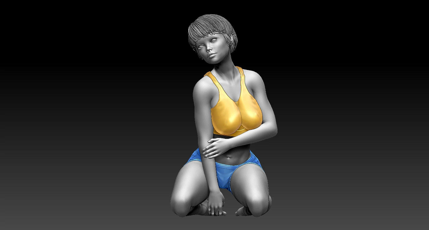 Woman 3D Print Model .c4d .max .obj .3ds .fbx .stl .blend 
