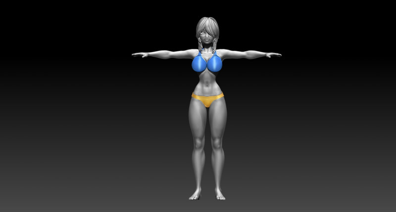 女性 3Dプリントモデル .c4d .max .obj .3ds .fbx .stl .blend 