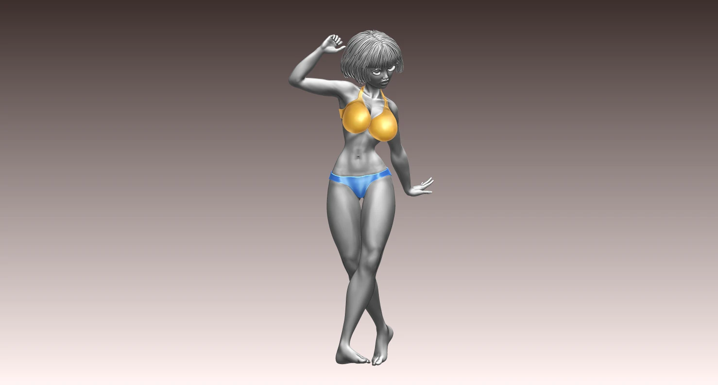 Woman 3D Print Model .c4d .max .obj .3ds .fbx .stl .blend 