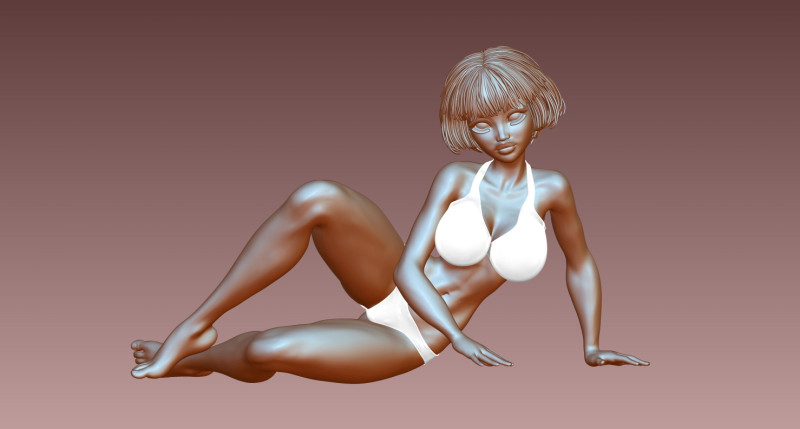 Woman 3D 打印模型 .c4d .max .obj .3ds .fbx .stl .blend 