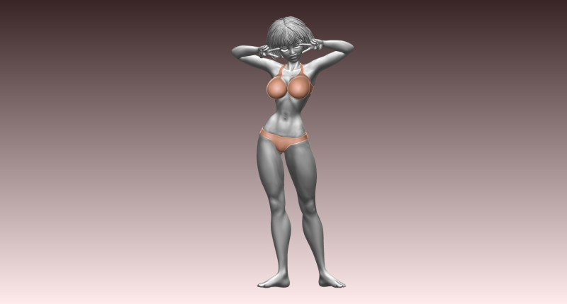 Woman 3D Print Model .c4d .max .obj .3ds .fbx .stl .blend 