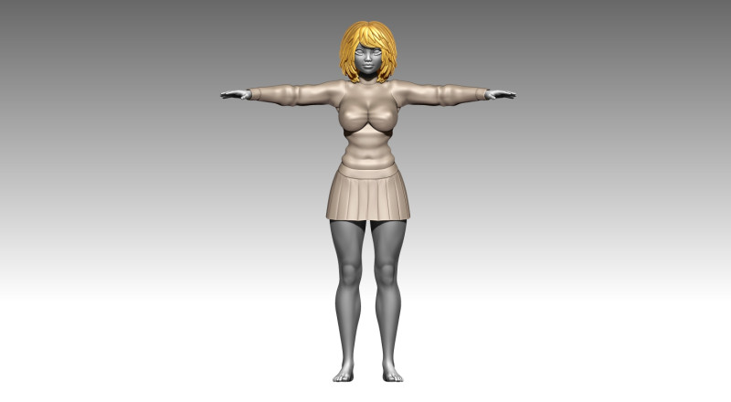 Woman 3Dプリントモデル .c4d .max .obj .3ds .fbx .stl .blend
