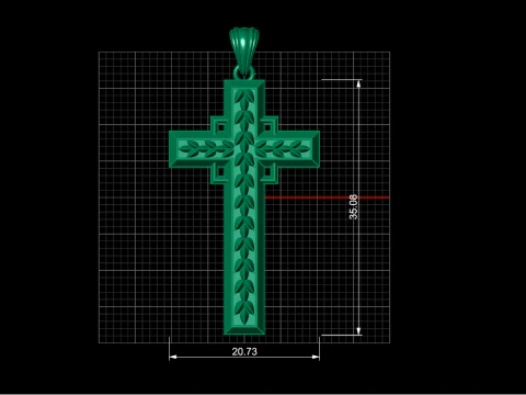 CROSS STYLE PENDANT 3D Print Model
