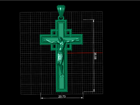CROSS STYLE PENDANT 3D Print Model