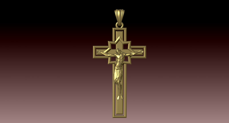 CROSS STYLE PENDANT 3D Baskı Modeli .c4d .max .obj .3ds .fbx .stl .blend 