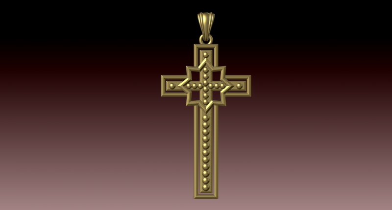 CROSS STYLE PENDANT Modèles 3D en vedette .c4d .max .obj .3ds .fbx .stl .blend