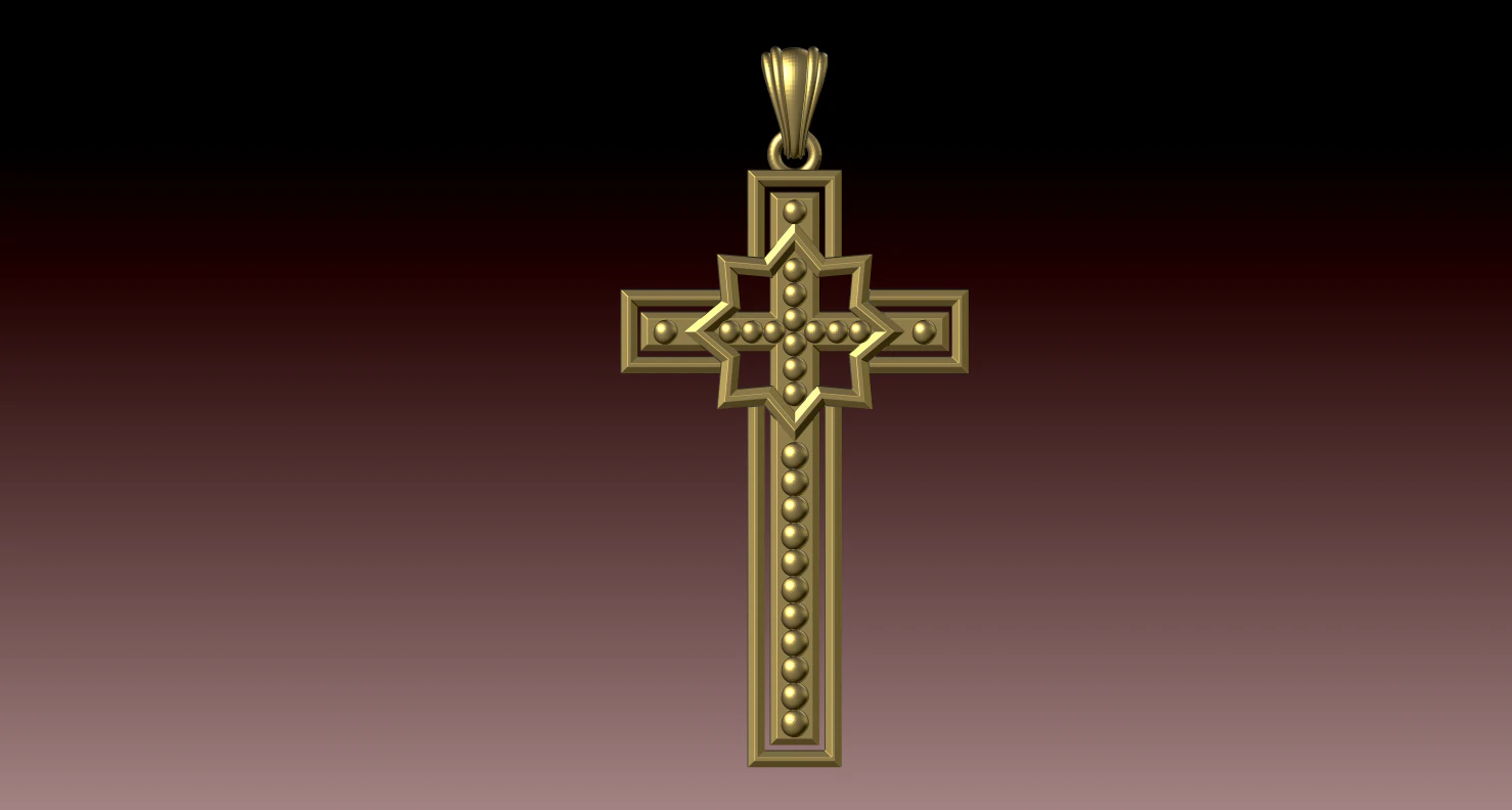 CROSS STYLE PENDANT 3D Print Model .c4d .max .obj .3ds .fbx .stl .blend 