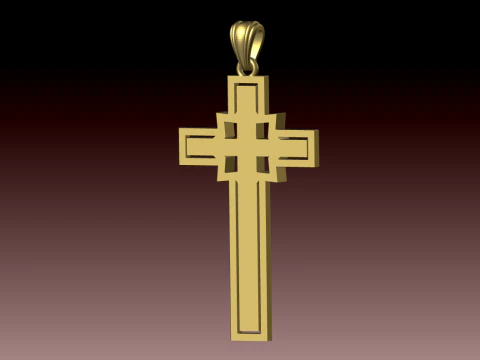 CROSS STYLE PENDANT 3D Print Model