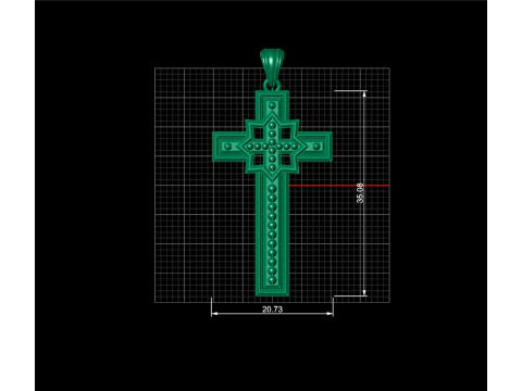CROSS STYLE PENDANT 3D Print Model