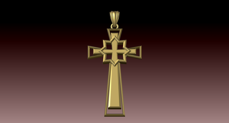 CROSS STYLE PENDANT 3D Принт Модель .c4d .max .obj .3ds .fbx .stl .blend