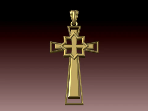 PINGENTE ESTILO CRUZADO Modelo de Impressão 3D