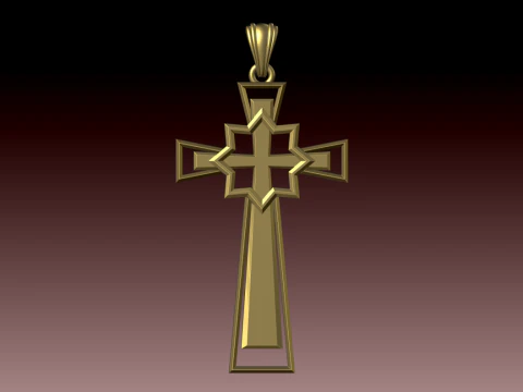 CROSS STYLE PENDANT 3D Print Model