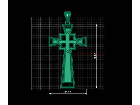 CROSS STYLE PENDANT 3D Принт Модель