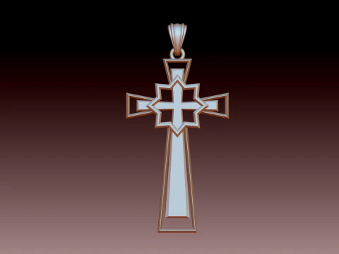 CROSS STYLE PENDANT 3D Print Model