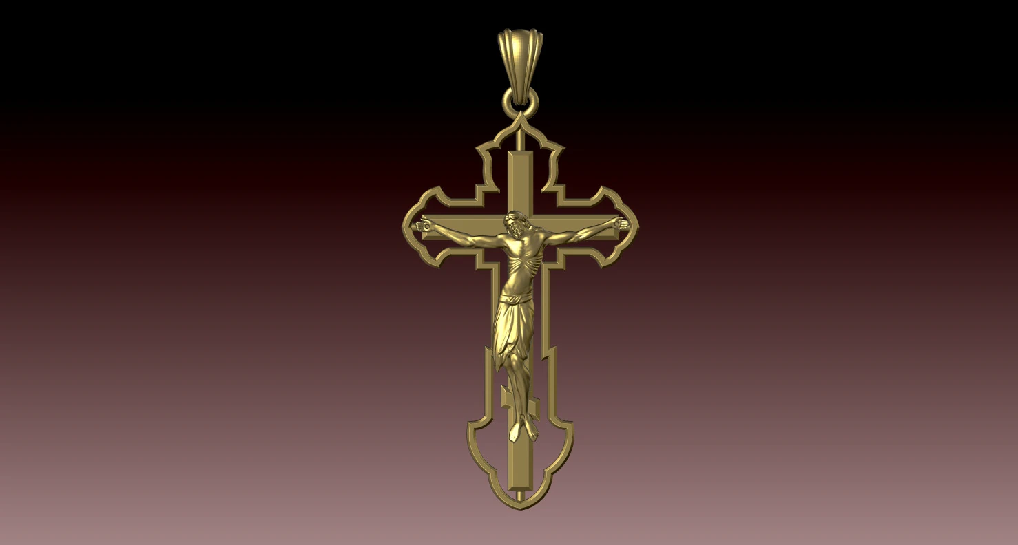 CROSS STYLE PENDANT 3D Print Model .c4d .max .obj .3ds .fbx .stl .blend 