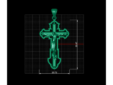 CROSS STYLE PENDANT 3D Print Model