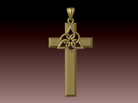 MODELO PINGENTE ESTILO CRUZADO Modelo de Impressão 3D