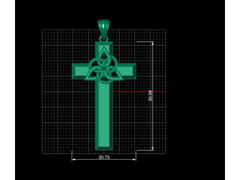 CROSS STYLE PENDANT MODEL 3D Принт Модель