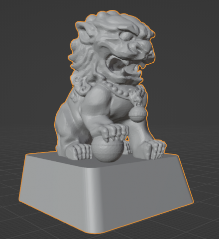 Kecap Chinese guardian lion Model Cetak 3D .c4d .max .obj .3ds .fbx .stl .blend 