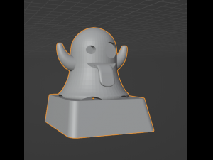 Keycap Ghost Emoji 3D 打印模型
