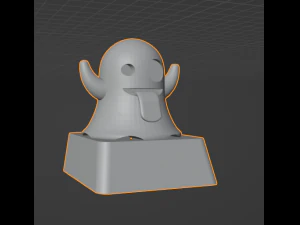 Emoji fantasma con copritastiera Modello di stampa 3D