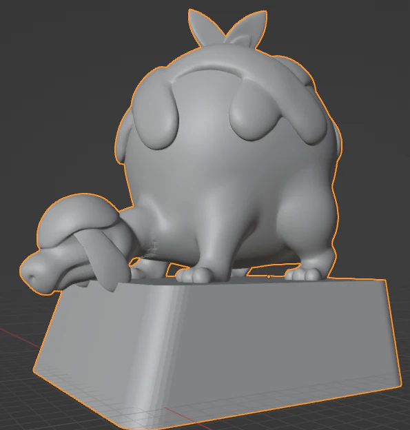 Keycap pokemon appletun 3D Print Model .c4d .max .obj .3ds .fbx .stl .blend