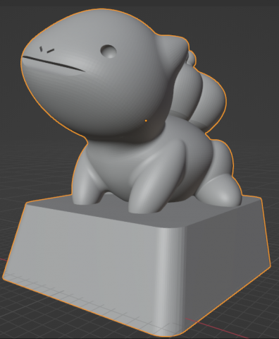 Keycap Pokemon Bulbasaur Seudo Modelo de Impressão 3D .c4d .max .obj .3ds .fbx .stl .blend 
