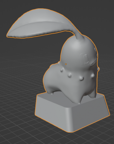 Keycap pokemon chikorita 3D प्रिंट मॉडल .c4d .max .obj .3ds .fbx .stl .blend 