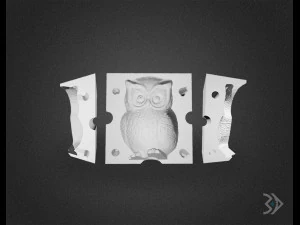 OWL CANDLE MOLD 3D Print Model