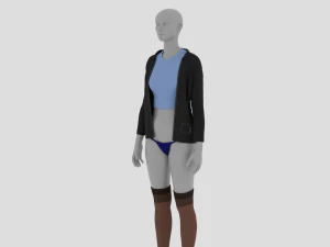 Womens Dress - Female Outfit Clothes 3D Model