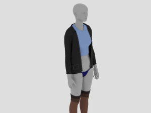Womens Dress - Female Outfit Clothes 3D Model