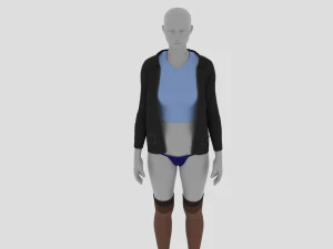 Womens Dress - Female Outfit Clothes 3D Model
