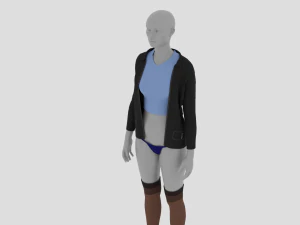 Womens Dress - Female Outfit Clothes 3D Model