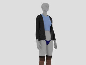 Womens Dress - Female Outfit Clothes 3D Model