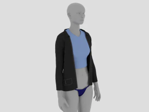 Womens Dress - Female Outfit Clothes 3D Model