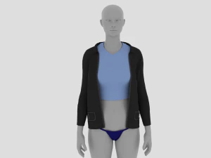 Womens Dress - Female Outfit Clothes 3D Model