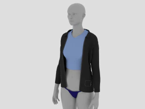 Womens Dress - Female Outfit Clothes 3D Model
