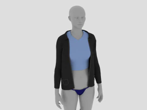 Womens Dress - Female Outfit Clothes 3D Model