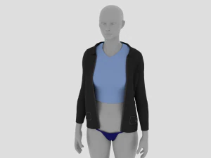 Womens Dress - Female Outfit Clothes 3D Model