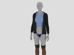Womens Dress - Female Outfit Clothes 3D Model