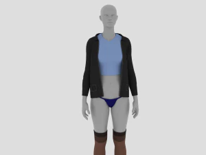 Womens Dress - Female Outfit Clothes 3D Model