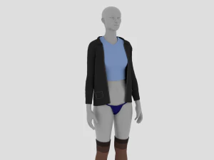 Womens Dress - Female Outfit Clothes 3D Model