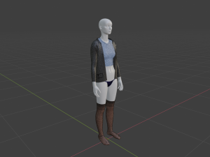 Womens Dress - Female Outfit Clothes 3D Модель