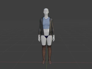 Womens Dress - Female Outfit Clothes 3D Model